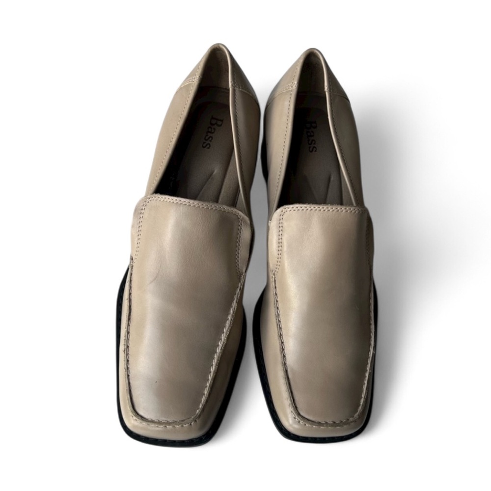Bass Trinette Leather Loafers Mushroom Slip-On Classic Neutral Normcore Women 7